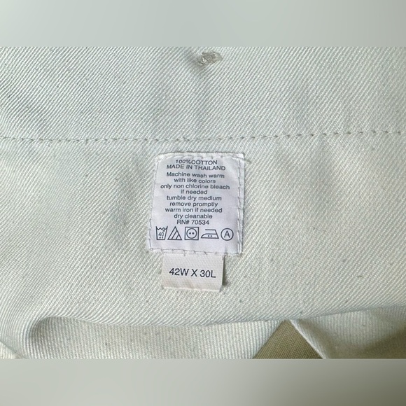 Orvis Pants Mens 42x30 Pleated Golf Straight Leg Casual Tan - Picture 8 of 11